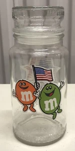 M&Ms 1984 XXIII Olympics Games Clear Glass Jar Canister With Lid Los Angeles USA - Picture 1 of 5