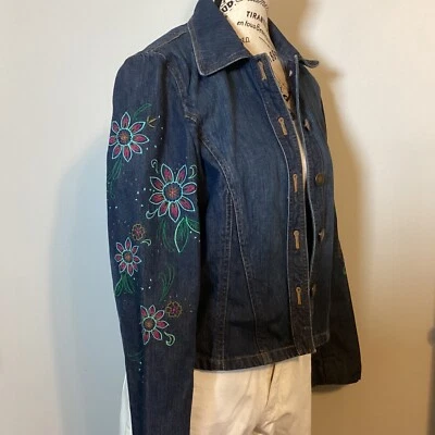 🩵CHAQUETA VAQUERA VINTAGE🩵 BANDOLINO BORDADA CON BOTONES Talla 8 Foto 1 de 4