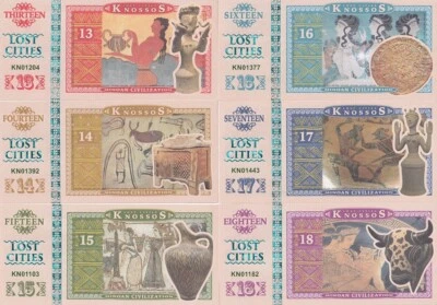 Knossos Set 6 13 14 15 16 17 18 Lost Cities 2016 Fantasy Minoan Civilization - Image 1 of 3