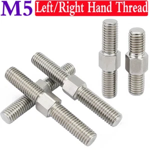 M5 - 0.8 A2 Stainless Steel Left Right Hand Double End Thread Studs Bolts Screws - Picture 1 of 8