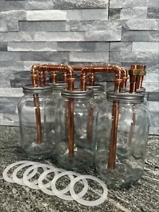 1/2” Tandem Mason Jar Thumpers For Wide Mouth Jars six way distillation A22 - Picture 1 of 7