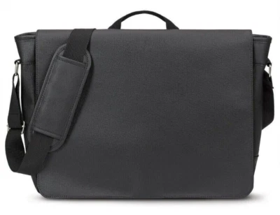 Blank Slate by Solo Black Faux Leather Men's Laptop Messenger Bag - New - Image 1 of 4