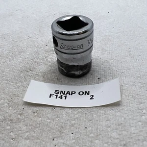 Snap-on 3/8" Drive 12-Point 7/16" F141 Shallow Socket Previous Owner Markings - Picture 1 of 8