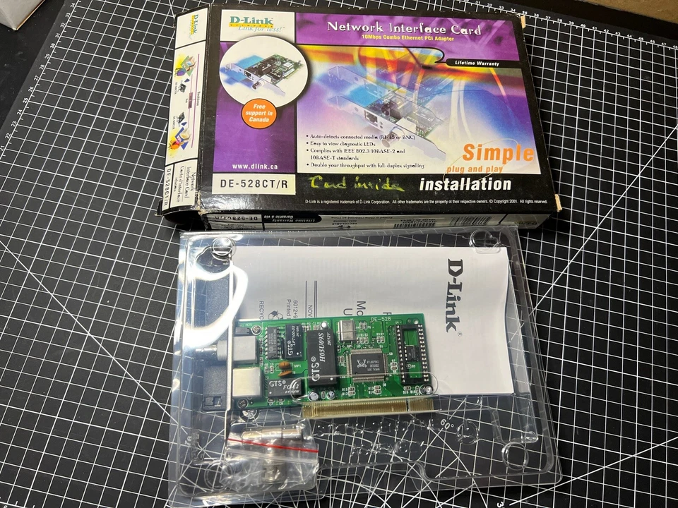 Tarjeta de interfaz de red D-Link DE-528CT/R 10Mbps Combo Ethernet PCI Adaptador NUEVO Foto 1 de 1