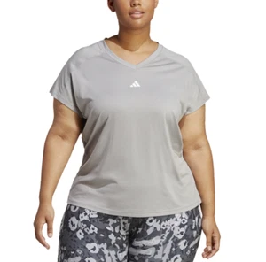 Camiseta Adidas Train Essentials Manga Corta Gris Medio Jaspeado Talla Grande 4X - Imagen 1 de 1