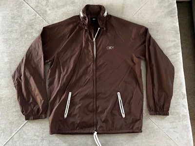 OBEY Borgoña Cremallera Cortavientos Hombre XL Surf Skate Foto 1 de 4