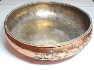 Vintage um 1950 Mid Century Victoria Taxco Mexiko handgefertigte Kupferschüssel X640C - Bild 1 von 5