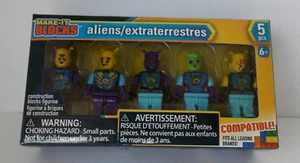MAKE-IT BLOCKS FIGURAS DE BLOQUES ALIENÍGENAS * 5 PIEZAS * GREENBRIER INTERNATIONAL * - Imagen 1 de 3