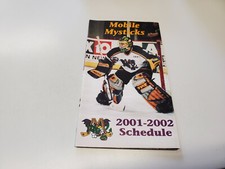 JS15 Mobile Mysticks 2001/02 Minor Hockey Pocket Schedule - Festive Fetti/Gwin's