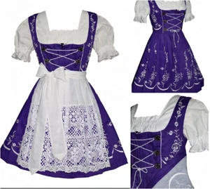 Sz 24 2XL German Oktoberfest Dirndl Dress Short Women Waitress Short Swing Party - Picture 1 of 5
