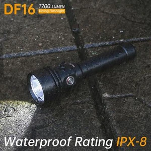 SecurityIng DF16 1700 Lumens Underwater 150M Scuba Diving Flashlight for Diving - Picture 1 of 11