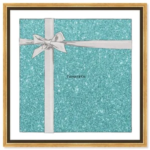 Fashion and Glam Framed Wall Art Canvas Prints 'Jewelry Gift Box Glitter' Fas... - Picture 1 of 6