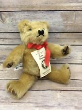 Merrythought Gold Mohair 580/1000 Jointed Teddy Bear with Tags Growler