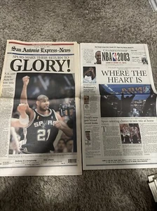 2003 San Antonio Express SA Spurs Champions Newspaper Glory Championship Extra - Picture 1 of 3