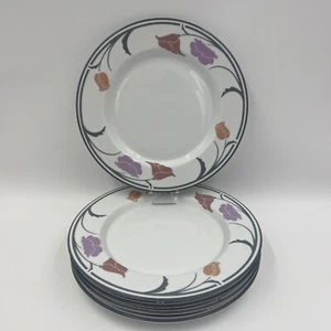 "Lote de (5) platos de ensalada de 9"" Dansk Tivoli Belles Fleurs GRIS" Portugal - Imagen 1 de 12