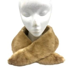 Elegant Vintage Honey Mink Fur Collar Wrap 1940's - Picture 1 of 3
