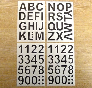 24mm Negro Adhesivo Vinilo Cartas O Números Autoadhesivo Etiquetas de Plástico - Afbeelding 1 van 4
