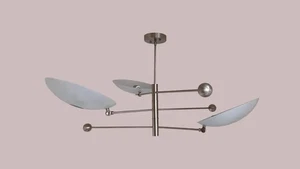 1950s Stilnovo Style Mid Century Ceiling Light Fixture - Picture 1 of 6