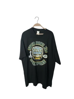 Camisa De Colección Green Bay Packers Para Hombres XL Super Bowl XLV 45 Packers Anillo Foto 1 de 4