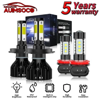 For Nissan Cube 2009-2014 9003 H11 LED Headlight Bulbs High Low Beam Fog Light - Image 1 of 4