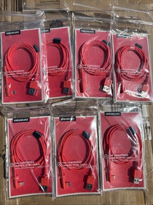 URBANEARS 4FT USB A to Micro B Data Sync Charge Braided RED BOX OF 90 PIECES - Image 1 of 4