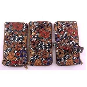 Vintage Oscar de la Renta Geldbörse 2 Fächer Blumenmuster Druckknopf Reißverschluss Kosmetik - Bild 1 von 6