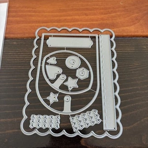 Set Tags Metall Stanzformen Scrapbooking Kartenherstellung Stanzformen Tags Rahmen Herz - Bild 1 von 3