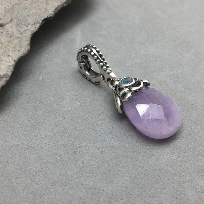 Colgante potenciador topacio azul lágrima amatista Carolyn Pollack y plata de ley Foto 1 de 4