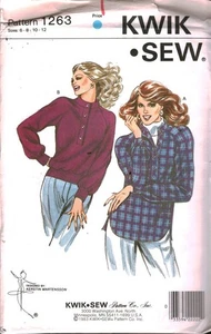 Chaqueta Pullover Tejida 1263 Vintage Kwik Costura Patrón Misses 12 SIN CORTAR - Imagen 1 de 2