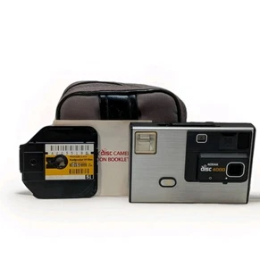 Cámara retro Kodak Disc 4000 vintage con estuche sin probar - Imagen 1 de 9