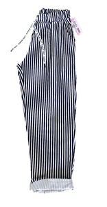 BNWT .. ITALY MODA .. MADE IN ITALY .. Navy/White Striped Jogger Trousers S/M - Picture 1 of 6