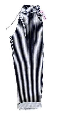 BNWT .. ITALY MODA .. MADE IN ITALY .. Navy/White Striped Jogger Trousers S/M - Image 1 of 4