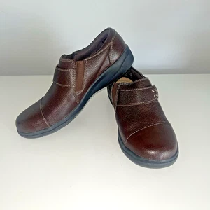 Clarks Cheyn Madi Slipper Halbschuh braun gewalktes Leder Damen 5,5 M Karriere Büro - Bild 1 von 7
