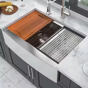 33 in. Farmhouse Double Bowl Stainless Steel Kitchen Sink - Picture 1 of 4