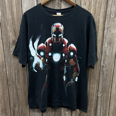 Camiseta De Colección Iron Man Marvel Comics Avengers Mad Engine Negra Años 2000 Para Hombres XL Foto 1 de 4