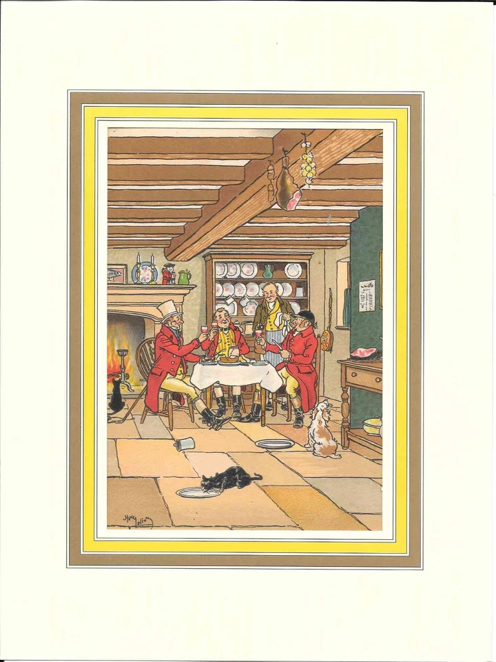 HARRY ELIOTT ELLIOT serie diner de chasse verticale 1948 gravure n°3 - Photo 1/1