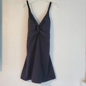 Lands End Swimsuit Dress Womens 18L One Piece Sleeveless Cross Back Swimwear - Picture 1 of 8