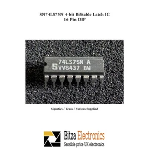 SN74LS75N 4-bit BiStable Latch IC 16 Pin DIP - Picture 1 of 1