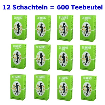 12x Laxante German Herb Sli ming Tea Dieta Control de Peso Quema Ajuste 500 un. Foto 1 de 4