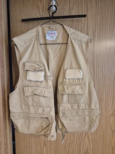 VINTAGE ORVIS MENS TAN SHOOTING AMMUNITION VEST-TRAP-SKEET HUNTING LARGE - Picture 1 of 7