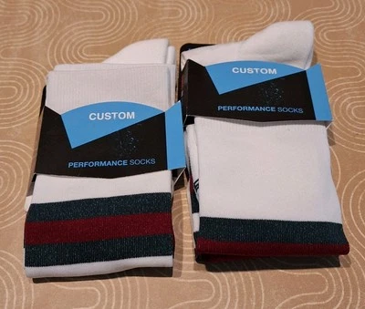 Pear Sox Performance  Lot Of 2 White /Burgundy/green Adult Size  USA Baseball  — 第 1/3 张图片