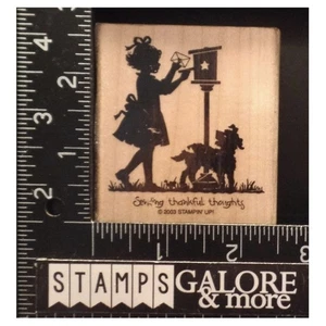 Stampin' Up! SELLOS DE GOMA 2003 ENVÍO PENSAMIENTOS REFLEXIVOS NIÑA BUZÓN PERRO 10 - Imagen 1 de 3