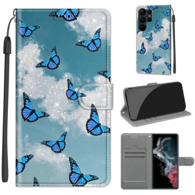 Funda tipo billetera de cuero PU con soporte abatible para tarjetas para Samsung Galaxy S25FE S24 S23FE S22+ Foto 1 de 4