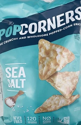 Popcorners SEA SALT Popped Corn Crisps Snacks 7 oz Bag - Image 1 of 2