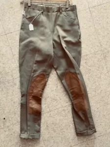 MASSGESCHNEIDERTE SPORTLER REITHOSE * Gr. 28 Damen beige * sehr guter Zustand mit Bündchen seitlicher Reißverschluss * (141) - Bild 1 von 4