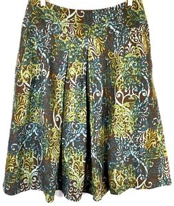 GRACE DANE LEWIS Size 8 Pleated Linen Midi Skirt - Picture 1 of 11