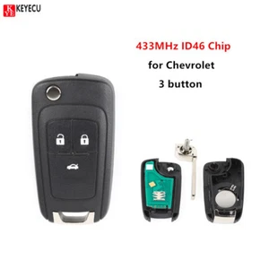3Button 433MHz ID46 Chip Remote Control Key Fob for Chevrolet Cruze Aveo 2010-15 - Foto 1 di 6