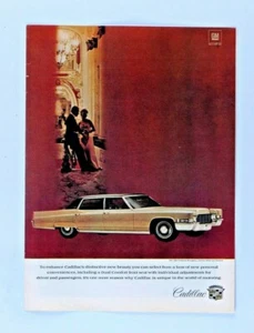 1969 Cadillac Fleetwood Brougham Vintage Gold Original Print Ad 8.5 x 11" - Picture 1 of 9