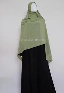 XL Premium Chiffon Hijab Wrap Shayla Scarf Shawl Muslim Headcover Pistachio - Picture 1 of 4
