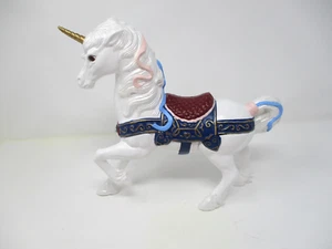 Unicorn Figurine Vintage Hand Painted Ceramic Mythical Horse Statue White - Picture 1 of 14